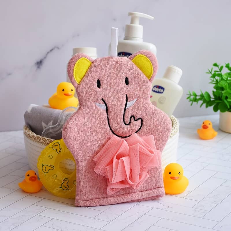 لیف حمام صورتی فیل (10120)